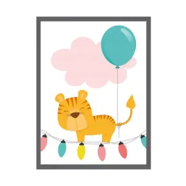 plakat-dzieciece-tygrysek-24x30-cm-ramka-szara