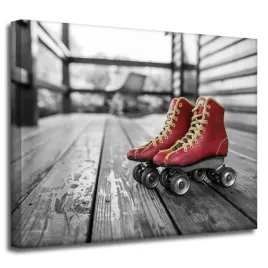 obrazy-na-plotnie-vintage-czerwone-rolki-50x40-cm