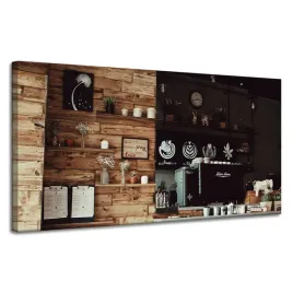 obraz-na-plotnie-kuchnia-drewniana-kawa-120x60-cm
