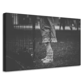 obrazy-na-plotnie-czarno-biale-kalosze-80x50-cm