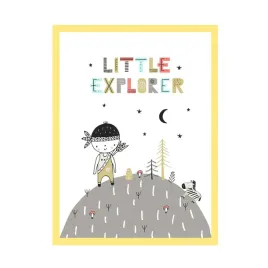 plakat-dzieciece-little-explorer-24x30-ramka-zolta