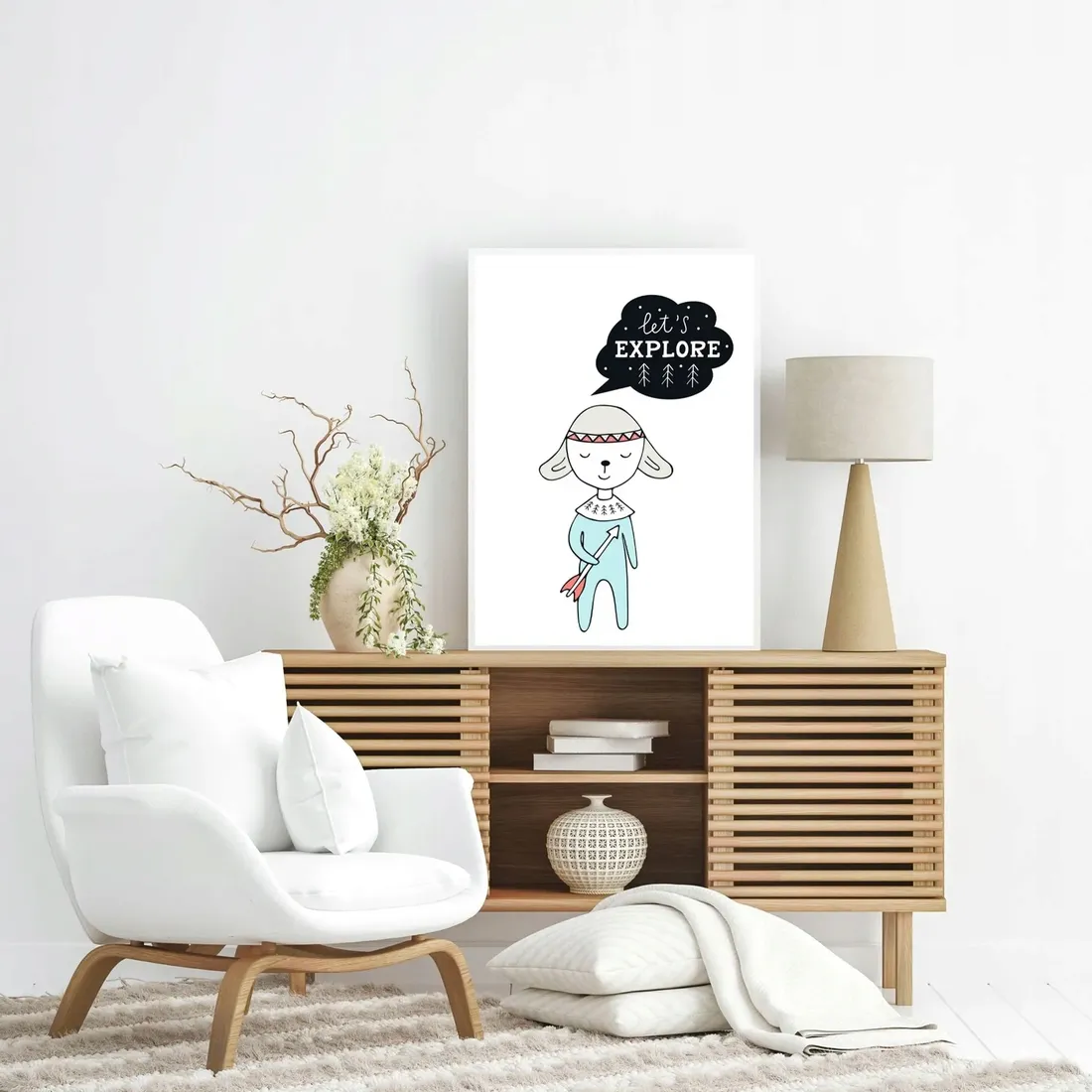 plakat-dzieciece-let-s-explore-24x30-ramka-amarant