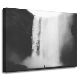 obrazy-na-plotnie-czarno-biale-wodospad-40x30-cm