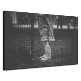 obrazy-na-plotnie-czarno-biale-kalosze-120x80-cm