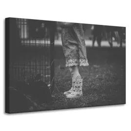 obrazy-na-plotnie-czarno-biale-kalosze-90x60-cm