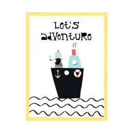 plakat-dzieciece-let-s-adventure-40x50-ramka-zolta