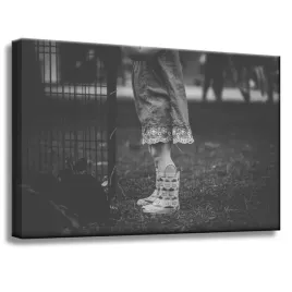obrazy-na-plotnie-czarno-biale-kalosze-60x40-cm