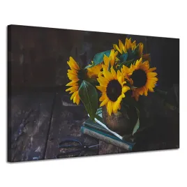 obrazy-na-plotnie-sloneczniki-w-wazonie-120x80-cm