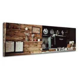 obraz-na-plotnie-kuchnia-drewniana-kawa-120x40-cm