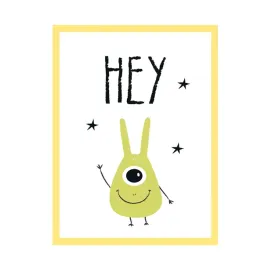 plakat-dzieciece-hey-ufo-24x30-cm-ramka-zolta