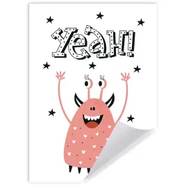 plakat-dzieciece-yeah-ufo-potworek-21x297-cm