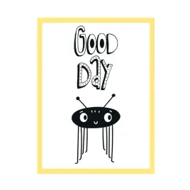 plakat-dzieciece-good-day-40x50-cm-ramka-zolta