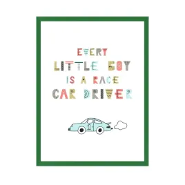 plakat-dzieciece-little-car-driver-40x50-zielona