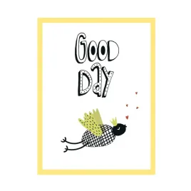 plakat-dzieciece-good-day-40x50-cm-ramka-zolta