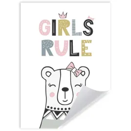 plakat-dzieciece-girls-rule-21x297-cm