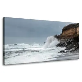 obrazy-na-plotnie-natura-fala-klif-plaza-80x40-cm
