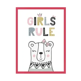 plakat-dzieciece-girls-rule-24x30-cm-ramka-amarant