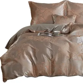 posciel-brazowa-bezowa-atlasowa-220x200-2-poszewki-70x80