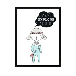 plakat-dzieciece-let-s-explore-40x50-ramka-czarna