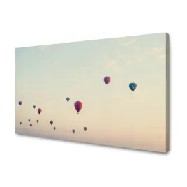 obraz-na-plotnie-mlodziezowe-balony-niebo-natura-zachod-slonca-80x40