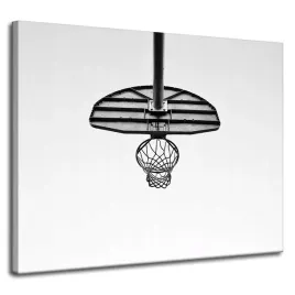 obraz-na-plotnie-mlodziezowe-kosz-koszykowka-sport-czarno-biale-100x80