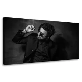 obrazy-na-plotnie-czarno-biale-mezczyzna-80x40-cm