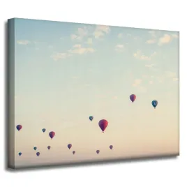 obraz-na-plotnie-mlodziezowe-balony-niebo-natura-zachod-slonca-40x30