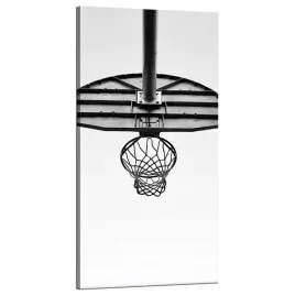 obraz-na-plotnie-mlodziezowe-kosz-koszykowka-sport-czarno-biale-60x120