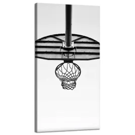 obraz-na-plotnie-mlodziezowe-kosz-koszykowka-sport-czarno-biale-40x80