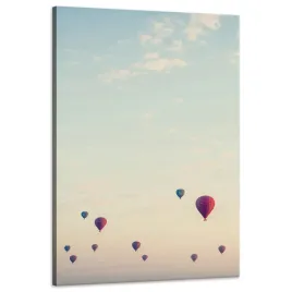 obraz-na-plotnie-mlodziezowe-balony-niebo-natura-zachod-slonca-60x90