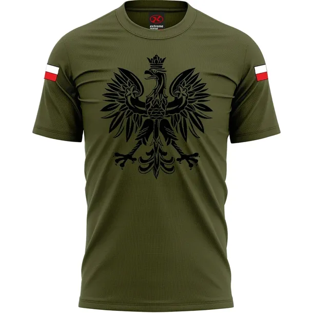 KOSZULKA PATRIOTYCZNA Z ORŁEM ZIELEŃ WOJSKOWA eXtremewear roz. M
