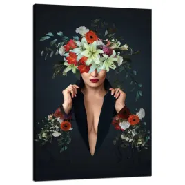 obraz-na-plotnie-kwiaty-kobieta-pieknosc-natura-80x120-cm