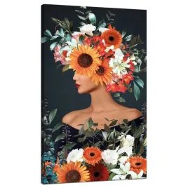 obraz-na-plotnie-kobieta-kwiaty-sztuka-natura-70x120-cm