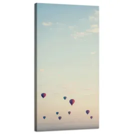 obraz-na-plotnie-mlodziezowe-balony-niebo-natura-zachod-slonca-40x80