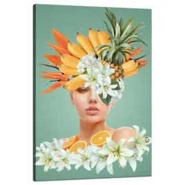 obraz-na-plotnie-kwiatowa-korona-piekna-kobieta-80x120-cm