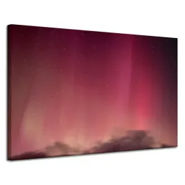 obraz-na-plotnie-kosmos-zorza-polarna-czerwone-niebo-astronomia-120x80