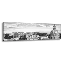 obraz-na-plotnie-architektura-rzym-czarno-biale-135x45-cm