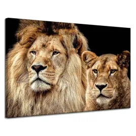 obraz-na-plotnie-portret-pary-lwow-dzikosc-para-120x80-cm