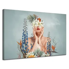 obraz-na-plotnie-rozne-kwiaty-kobieta-natura-120x80-cm