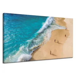 obraz-na-plotnie-ludzie-na-plazy-zabawa-wakacje-slonce-woda-120x70-cm