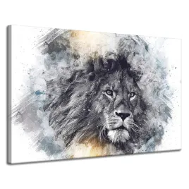 obraz-na-plotnie-czarna-twarz-smutnego-lwa-120x80-cm