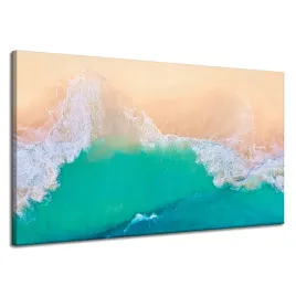 obraz-na-plotnie-fale-woda-brzeg-piasek-120x70-cm