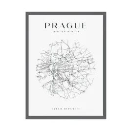 plakat-mapa-miasta-praga-czechy-europa-kolo-24x30-cm-ramka-kamienna-szaro