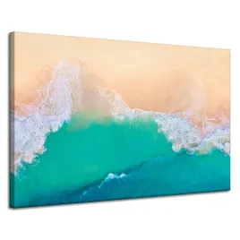 obraz-na-plotnie-fale-woda-brzeg-piasek-120x80-cm