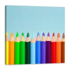 obraz-na-plotnie-teczowe-kredki-90x90