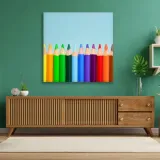 obraz-na-plotnie-teczowe-kredki-90x90-format-kwadratowy