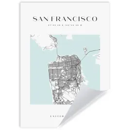 plakat-mapa-miasta-usa-kaliforania-san-francisco-kwadrat-21x297-cm