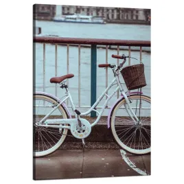 obraz-na-plotnie-vintage-rower-w-miescie-przy-moscie-80x120