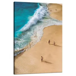 obraz-na-plotnie-ludzie-na-plazy-zabawa-wakacje-slonce-woda-80x120-cm