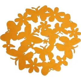 okragla-serweta-podklad-filcowa-pomaranczowa-motylki-wielkanocny-stol-25cm